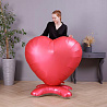 Шар напольный Сердце Сатин Красное 165см