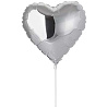 Серебряная Шарик 23см сердце Silver 1204-0175