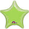 Зеленая Шарик 45см звезда металлик Lime Green 1204-0044