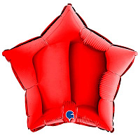 Красная Шар звезда 45см Металлик Red Италия 1204-1490