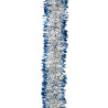 Новый год Гирлянда Мишура серебро/синий 10см 2м 1505-2176