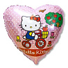  Шар 18" Hello Kitty на велосипеде 1202-1791