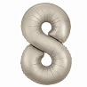 Цифры и числа Шар цифра 8 101см Сатин Cream 1207-4718