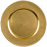  Блюдо пластиковое золотое, 35 см 1502-5293