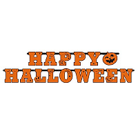 Вечеринка Хэллоуин Гирлянда Happy Halloween Тыква 160см 1505-2227