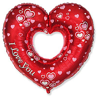 Я тебя люблю! Шар фигура Cердце I Love You 1207-1844