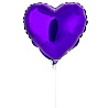 Фиолетовая Шарик 23см сердце Violet 1204-0176