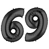 Цифры и числа Шар цифра "6" или "9", 101см Black 1207-2917