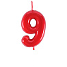 Красная Свеча -цифра "9" Красная 4,5см 1502-6873