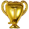 Золотая Шар фигура Кубок чемпиона золото 1207-5003