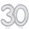 Юбилей Свеча -цифра 30 Серебряная 7см 1502-5234