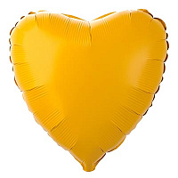 Оранжевая Шар Сердце 45см Пастель Matte Mustard 1204-1359