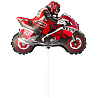 Машинки Шар Мини фигура Мотоциклист красный 1206-0358