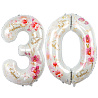 Юбилей Шары цифры "30", Орхидеи, 100см 1207-3885