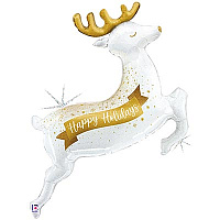 Новый год Шар фигура HAPPY HOLIDAYS Олень 1207-5436