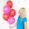 Шары 36см Сердца мел