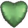 Зеленая Шарик СЕРДЦЕ 45см Сатин Emerald 1204-0739