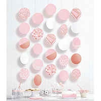 Конфетти Party Розовый Гирлянда Круги RoseGold Blush 1,5м 5 шт 1505-1978