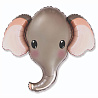 Сафари Шар фигура Голова Слона серая 1207-4208