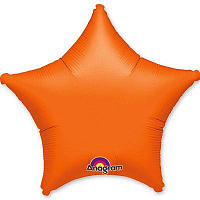 Оранжевая Шарик 45см звезда металлик Orange 1204-0048