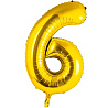 Цифры и числа Шар цифра "6", 101см Gold 1207-2778