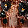 Шар сердце GLAM 45см ДР Бокал мартини