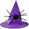 Вечеринка Хэллоуин Шляпа Ведьмы Паук, фиолетовая, 38см 1501-6284