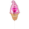 Мороженое Шар мини фируга Мороженое рожок розовый 1206-1417