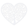  Декор бумажный Сердца резные белые, 13см 1501-4343