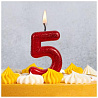 Свеча -цифра Блеск "5" 7,6 см