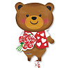  Шар фигура Медведь с розой 1207-2075