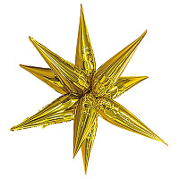 Золотая Шар 3D ЗВЕЗДА 66см Составная Gold 1209-0456