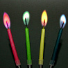 Свечи для торта с цветным огнем, 12 штук