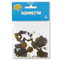 Голливуд Конфетти Звезды тишью Черные/Золото 10гр 1501-4094
