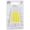 Свечи Спирали с подст Желтые 6см 12шт