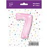 Шарик цифра "7", 101см Pink