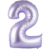 Цифры и числа Шар цифра "2", 102см Сатин Lilac 1207-5743