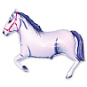 Прекрасные лошадки Шар фигура Лошадь белая 1207-0473