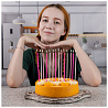 Свечи для торта Розовый Микс 17см 24шт