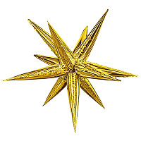 Золотая Шар 3D ЗВЕЗДА 104см Составная Gold 1209-0461