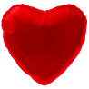 Красная Шар сердце 45см Металлик Red 1204-0621