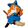 Хэллоуин Друзья Шар фигура Ведьма на метле 1207-4474