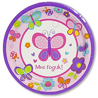 Тарелки малые 1-й ДР Девочка 17см 8шт 1502-2082