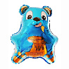  Шар фигура Медвежонок синий 1207-0373