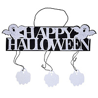 Вечеринка Хэллоуин Баннер Happy Halloween Привидения фетр 1505-2062