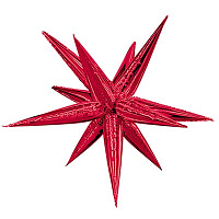 Красная Шар 3D ЗВЕЗДА 104см Составная Red 1209-0459