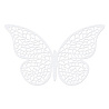  Декор бумажный Бабочки резные белые 6 см 1501-4342