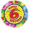 Цифры и числа Шарик 45см Happy Birthday Цифра "6" 1202-1786