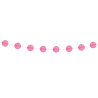 Гирлянда-шары бумажная розовая, 3 м
