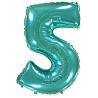 Цифры и числа Шарик цифра "5", 101см Tiffany 1207-3266